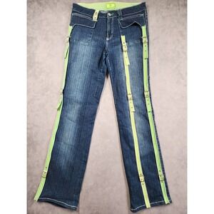 Raw Blue Lady Jeans Women's 11 Blue Denim Bootcut Vintage Rave Industrial Y2K